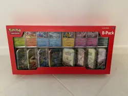 POKEMON Cards Prismatic Evolution 8 Pack Tin Collection New Sealed - Image 1