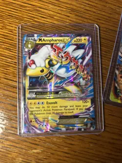 5 Card Pokemon Lot HP Damaged 2006 2014 2016 Mega Rayquaza Ampharos Groudon EX - Image 4