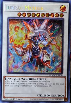 Jurrac Meteor BLMM-EN150 Secret Rare 1st Edition YuGiOh TCG Card - Image 1