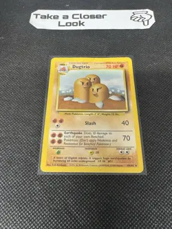 Dugtrio #019/102 Base Set Regular Pokemon Card - VG - EX - Image 2