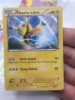 Pokemon Pikachu TCG Holo Card Libre 30/30 XY Trainer Card - Image 1