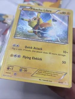 Pokemon Pikachu TCG Holo Card Libre 30/30 XY Trainer Card - Image 2