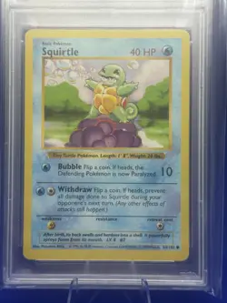 1999 Pokemon Squirtle Base Set Shadowless PSA 5 - WOTC Vintage Card - Image 3