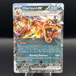 Pokemon TCG Charizard EX Obsidian Flames Holo Card 125/197 - Image 1