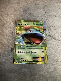 Venusaur EX 180 HP Pokemon Card Jungle Hammer Poison Powder - Image 1