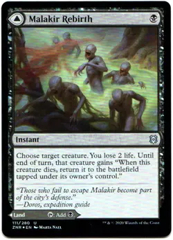 MALAKIR REBIRTH // MALAKIR MIRE 111 MAGIC: THE GATHERING ZENDIKAR RISING FOIL - Image 1