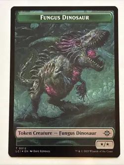 MTG The Lost Caverns of Ixalan Fungus Dinosaur/Spirit Foil Token 0012/0014 NM - Image 1