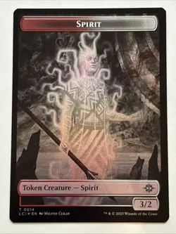 MTG The Lost Caverns of Ixalan Fungus Dinosaur/Spirit Foil Token 0012/0014 NM - Image 2