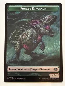 MTG Lost Caverns of Ixalan Fungus Dinosaur/Skeleton Pirate Foil Token 012/008 NM - Image 1