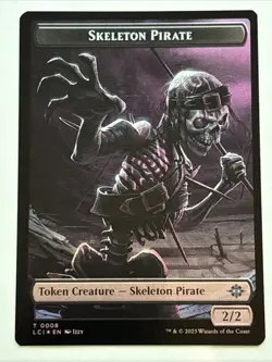 MTG Lost Caverns of Ixalan Fungus Dinosaur/Skeleton Pirate Foil Token 012/008 NM - Image 2