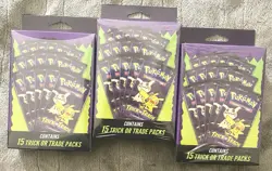 LOT OF 3 POKEMON TRICK OR TRADE Booster Pack Boxes, 15 Packs per box - Image 1