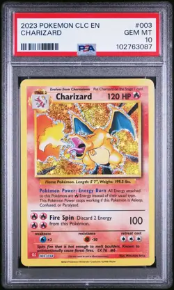 PSA 10 GEM MINT Charizard 003/034 CLC Classic Holo Rare Pokemon TradingCard 2023 - Image 1