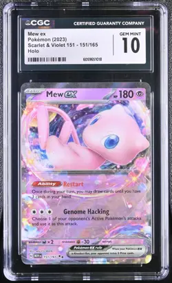 Pokemon TCG Mew ex 151/165 (2023)Scarlet & Violet 151 JPN Holo CGC 10 - Image 1