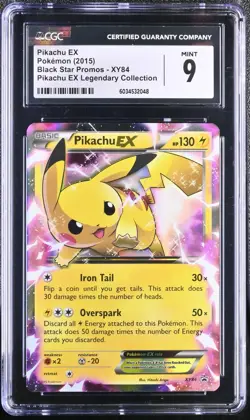 Pokemon Pikachu ex XY84 (2015) Black Star Promo Legendary Collection CGC 9 - Image 1