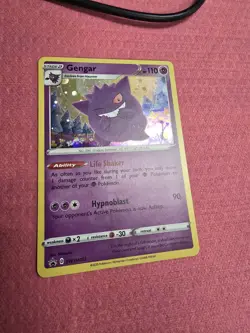 Gengar Pokemon TCG Sword & Shield Promo Black Star Holo SWSH052 Read Description - Image 4