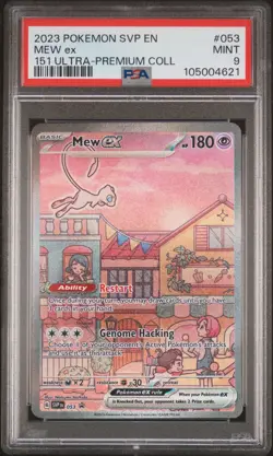2023 POKEMON SVP EN-SV BLACK STAR PROMO 151 ULTRA-PREM COLL #053 MEW EX PSA 9 - Image 1