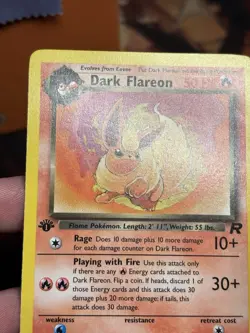 1st Edition Dark Flareon 35/82 Team Rocket Non Holo Uncommon Pokemon TCG 2000 - Image 4