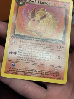 1st Edition Dark Flareon 35/82 Team Rocket Non Holo Uncommon Pokemon TCG 2000 - Image 5