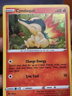 Cyndaquil SWSH221 Promo Pokemon TCG Holo Swirl - Image 2