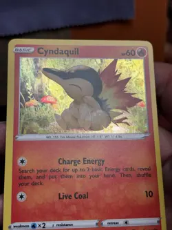 Cyndaquil SWSH221 Promo Pokemon TCG Holo Swirl - Image 3