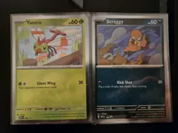 Pokemon TCG Yanma SVP 185 & Scraggy SVP 186 Black Star Promo Lot - Pack Fresh - Image 1
