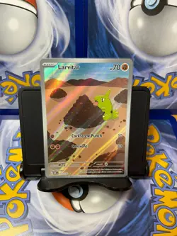 Pokemon TCG Larvitar 203/197 Obsidian Flames Full Art Rare Holo - Image 1