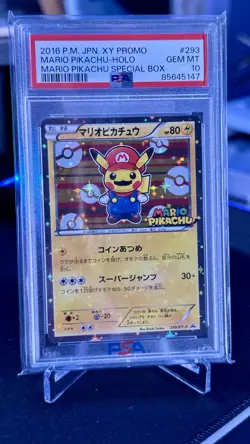 Mario Pikachu Pokemon 2016 Holo Special Promo Japanese 293/XY-P PSA 10 - Image 4
