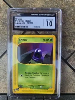 Pokemon 2003 Aquapolis Grimer #79/147 Aquapolis CGC 10 - Image 1