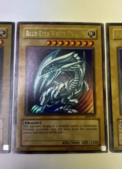Blue Eyes White Dragon SDK-001 ULTRA - 3 DIFFERENT COLOR LP X3 - PLAYSET - Image 3