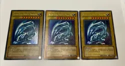 Blue Eyes White Dragon SDK-001 ULTRA - 3 DIFFERENT COLOR LP X3 - PLAYSET - Image 5