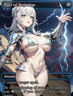 Pact of Negation Anime Waifu Style Card For EDH and Playtest - Image 1
