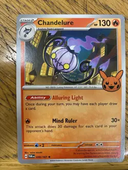 038/167 Chandelure : Rare Card : Trick or Trade 2024 : Pokemon TCG - Image 1