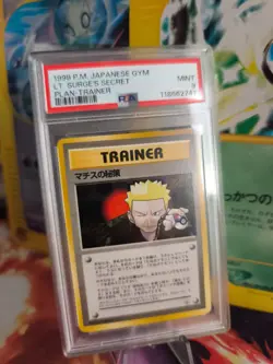 Pokemon Card Japanese Lt Surge's Secret Plan Mission Gym heroes 1998 PSA 9 - Image 1
