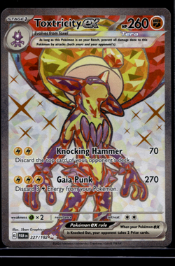 Toxtricity Ex 227/182 Ultra Rare Paradox Rift Scarlet & Violet Pokemon Card - Image 1