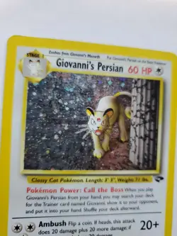 Giovanni's Persian Gym Holo Pokemon Card Base WOTC NM - Image 3