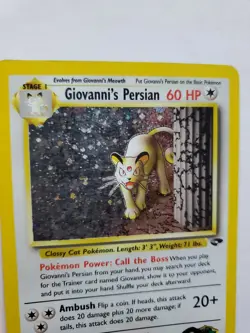 Giovanni's Persian Gym Holo Pokemon Card Base WOTC NM - Image 5