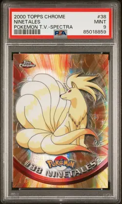Ninetails #38 - 2000 Topps Chrome SPECTRA Foil POKEMON CARD - PSA 9 MINT - Image 2