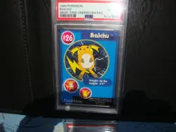 1999 Burger King Pokemon Raichu UnPerforated card # 26 Psa 8 Nm/Mint - Image 1
