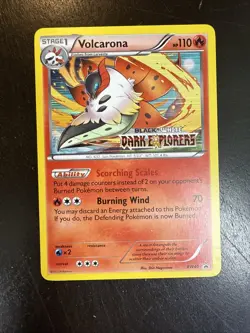Pokemon Card Volcarona BW40 Holo Black & White Dark Explorers Light Play - Image 5