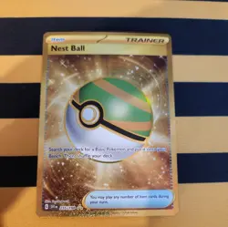 Pokemon TCG Nest Ball - 255/198 - Gold Secret Rare *NEAR MINT* - Image 1