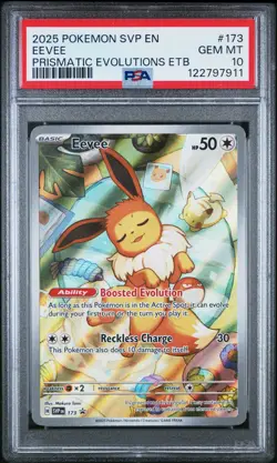 2025 POKEMON SVP EN-SV BLACK STAR PROMO #173 EEVEE PSA 10 - Image 1