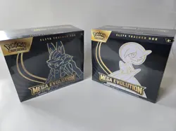 Set Of 2 Pokemon Mega Evolution Elite Trainer Boxes Lucario And Gardevoir ETBs - Image 1