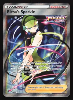 Pokemon Elesa's Sparkle 260/264 Fusion Strike Ultra Rare Full Art Holo LP - Image 1