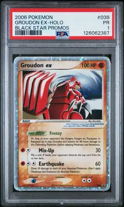 PSA 1 Groudon EX #38 2006 Holo Black Star Promo Pokemon PR - Image 1