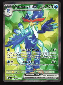 Pokemon Quaquaval ex 235/193 Paldea Evolved Ultra Rare Full Art Holo LP - Image 1