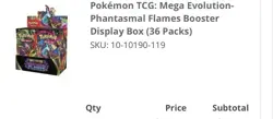 Confirmed PRESALE!! Pokemon Center Sealed Phantasmal Flames Booster Box 11/14 - Image 2