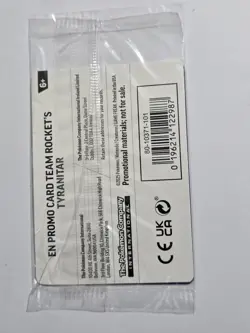 Pokemon Center Team Rocket’s Tyranitar 096/182 Promo Stamp Sealed - Image 2