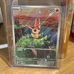Pokemon TCG Victini SVP 208 Black Star Promo Illustration Rare Bolt White Flare - Image 2