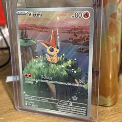 Pokemon TCG Victini SVP 208 Black Star Promo Illustration Rare Bolt White Flare - Image 4