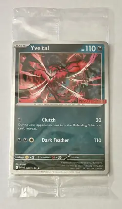 Yveltal 088/132 Reverse Holo Mega Evolution GameStop Stamped Promo Sealed - Image 1
